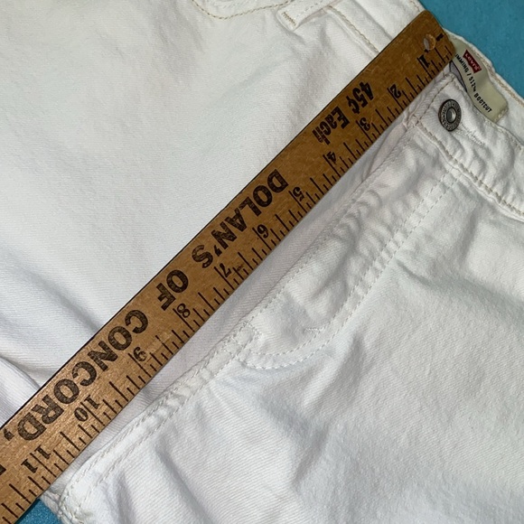 LEVI’S 512 bootcut perfectly slimming high rise wide leg white NEW size 16M - Picture 13 of 16